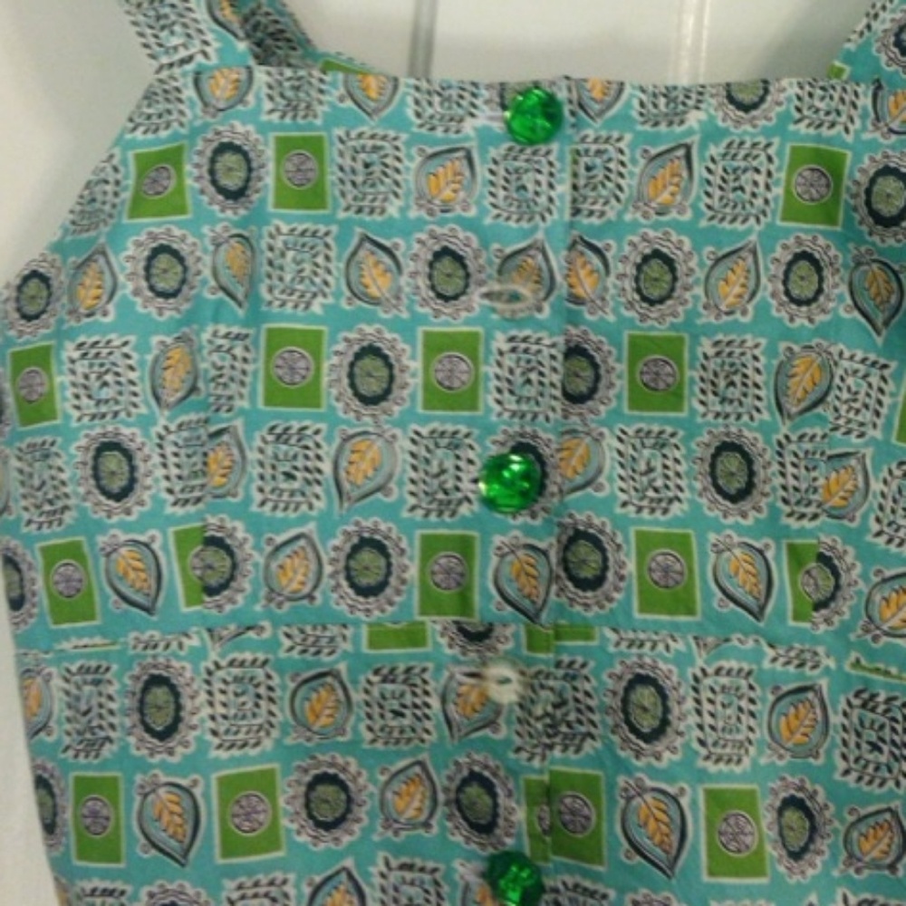 Super Cute Fair Trade Cotton Halter Top With Sparkly Buttons - Medium - Picture 4 of 6