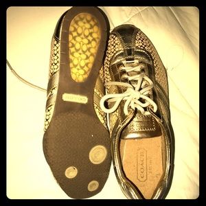 Gold coach sneakers