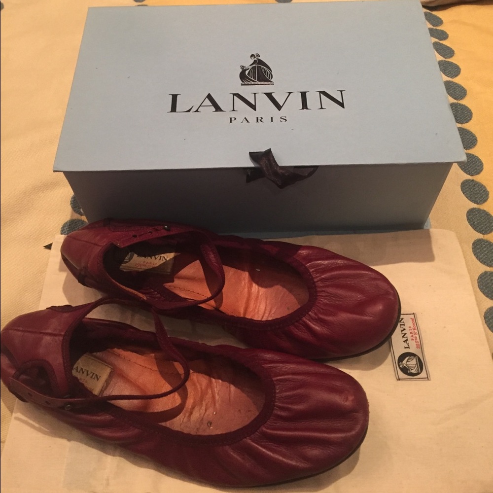Lanvin ankle strap ballerina shoes