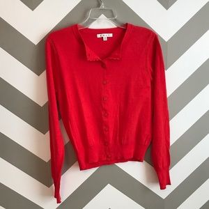CAbi Poppy Red Orange Cardigan