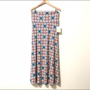 Lularoe Maxi Skirt 3XL Plus Size Tribal Print New
