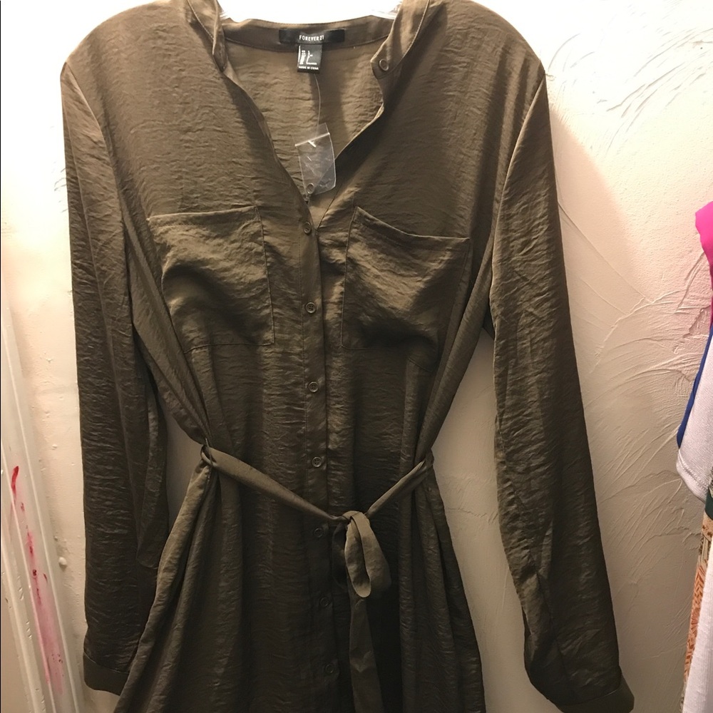 Olive green dress