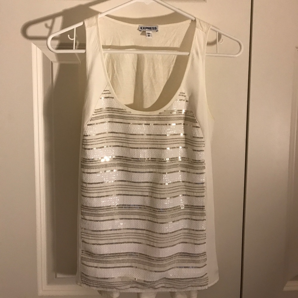 White sequins tank