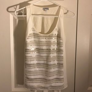 White sequins tank