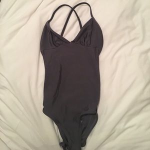 Gray one piece American apparel