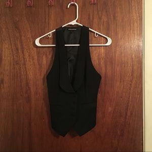 Express black tuxedo vest