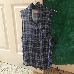 Abercrombie & Fitch Flannel shoulder length blouse