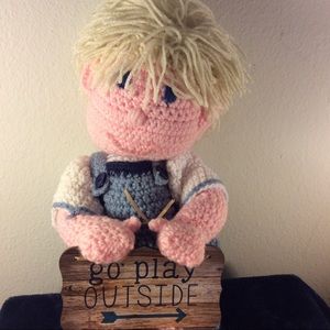 Blue Eyed Crochet Boy Doll