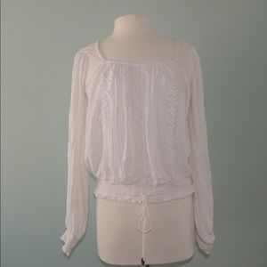 Free People White Lace Blouse