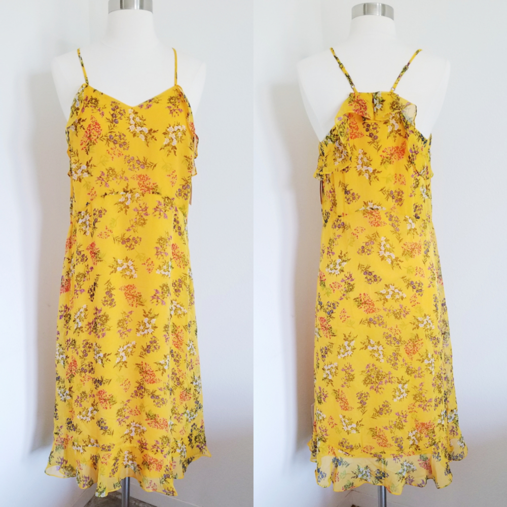Ella Moss 100% SILK Floral Dress