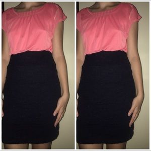 CORAL/NAVY PARTY DRESS