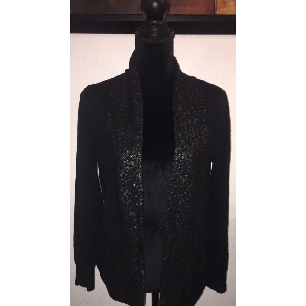 J. Crew Sequins open front Cardigan Sz Small