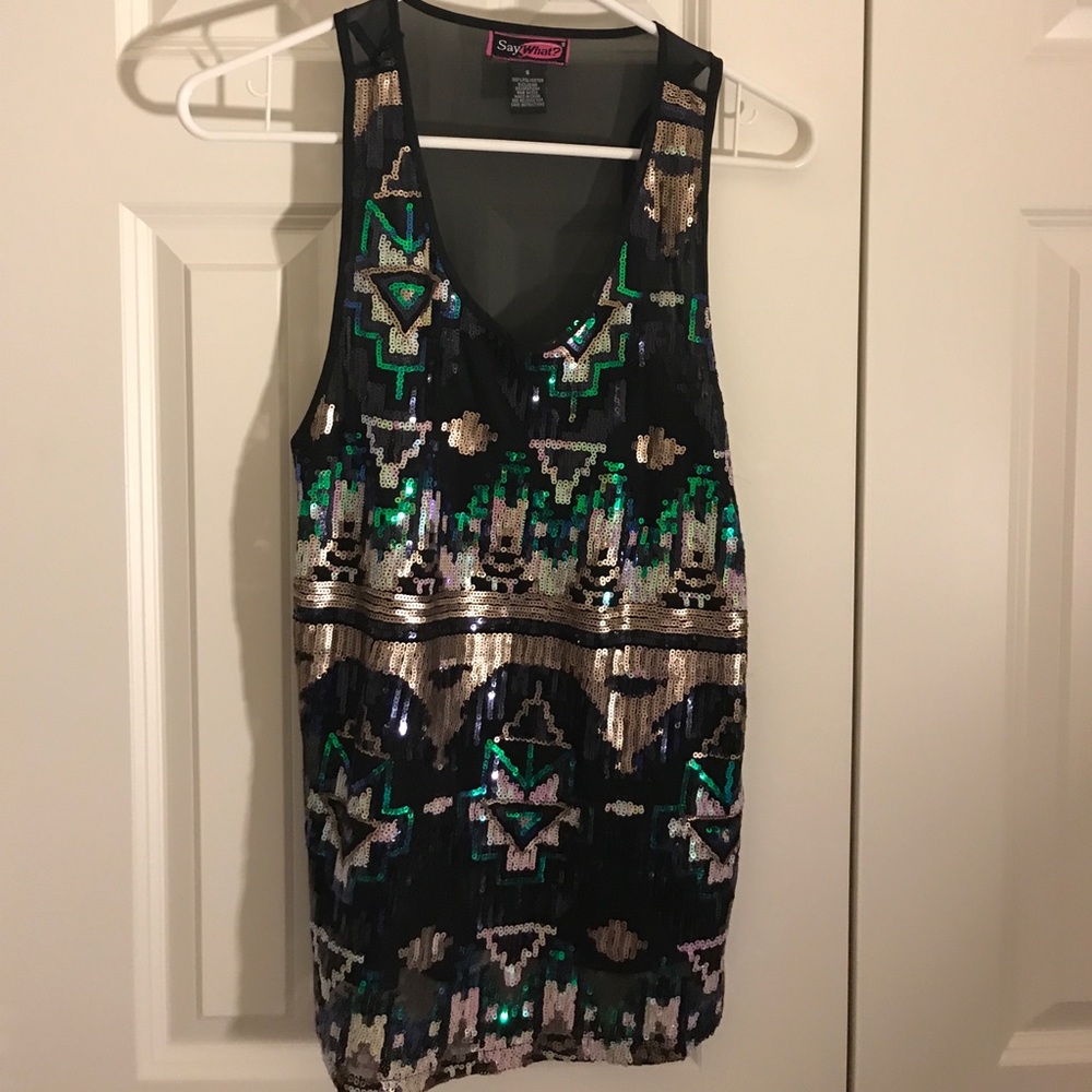 Aztec Sequins Tank