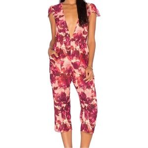 For Love & Lemons Wild Rose Jumpsuit