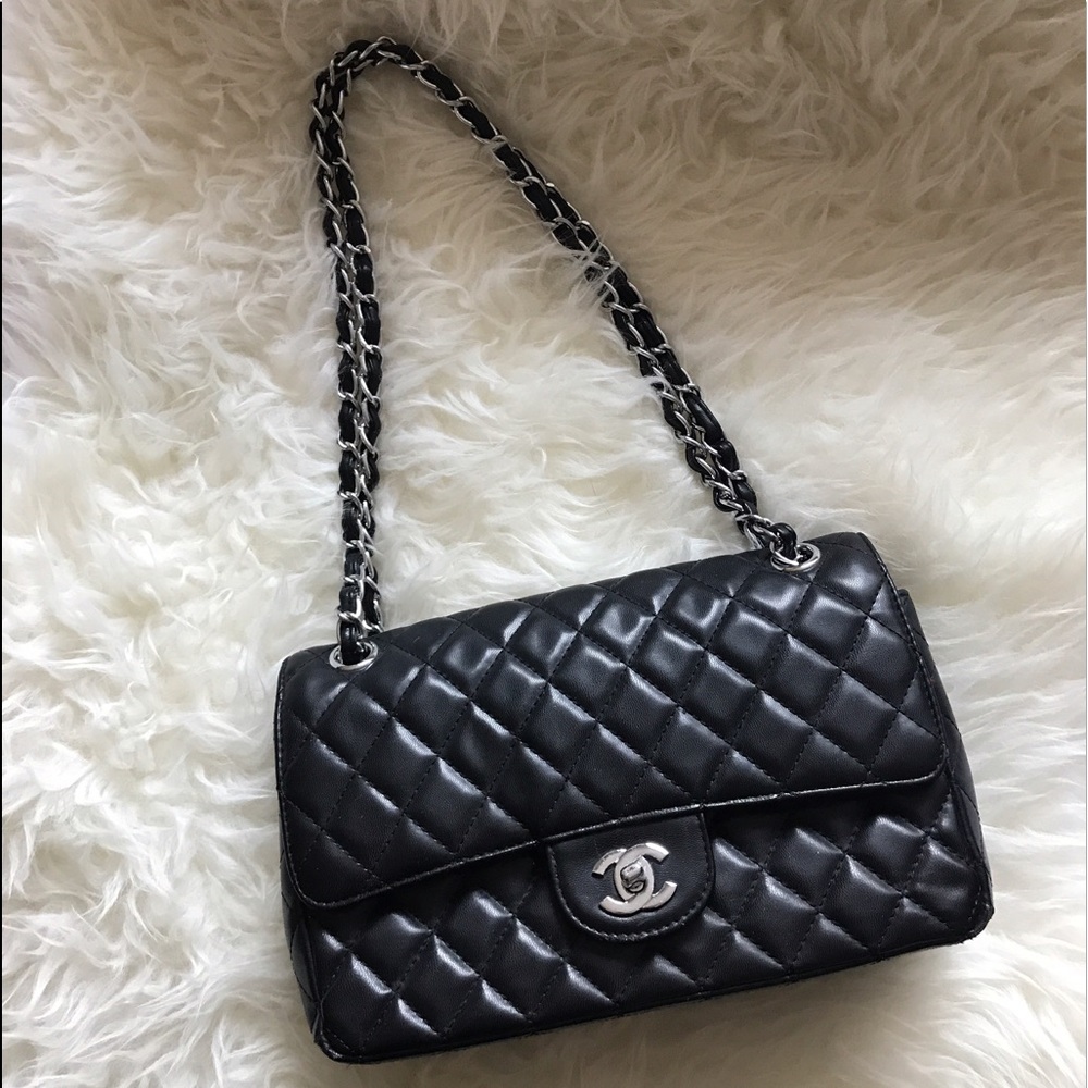 Chanel Quilted Bag (Silver Chain)