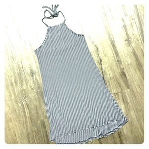 Striped High Neck Dress