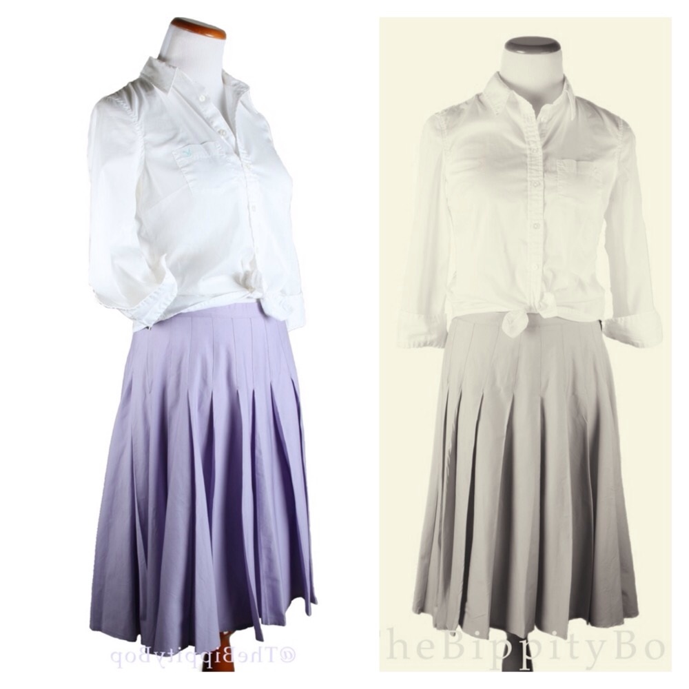 New Classy Lavender Pleated Skirt