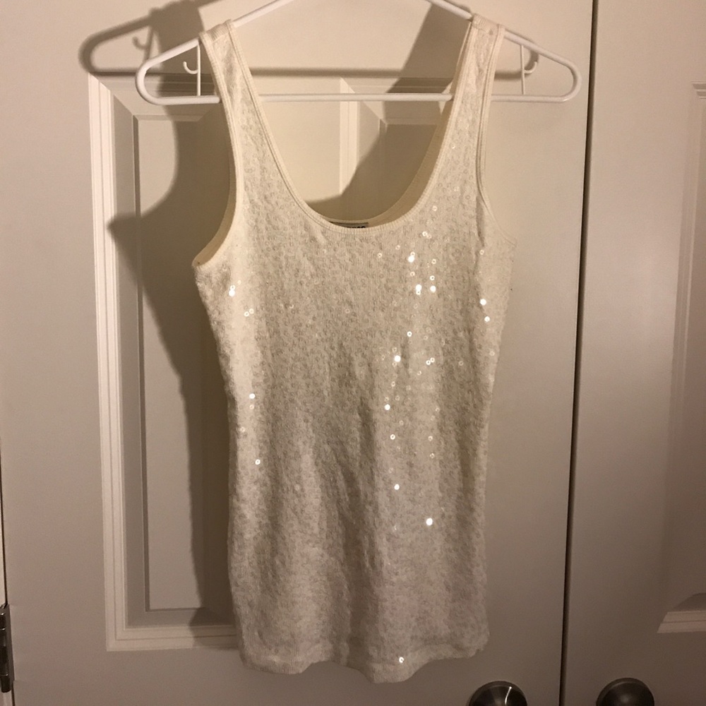 Express white sequins Tank