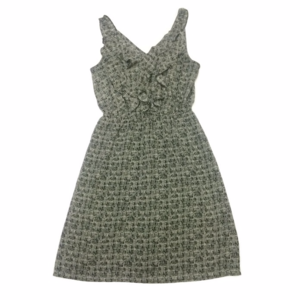 Target Black Gray Ruffle Sleeveless Dress Sz S