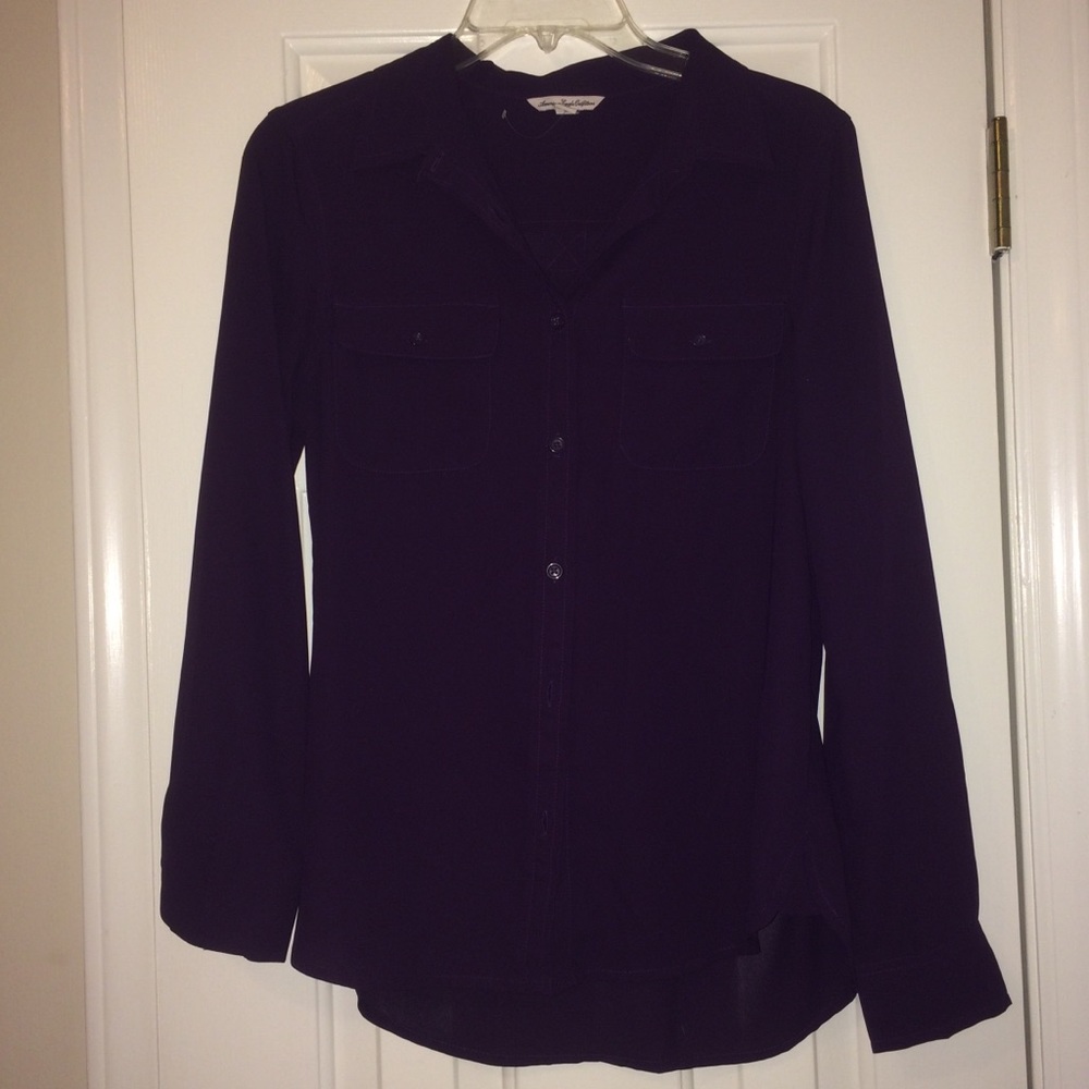 Chiffon long sleeve button up