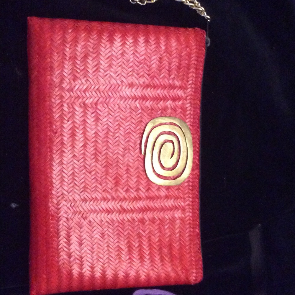 VINTAGE CUSTOM STRAW CLUTCH