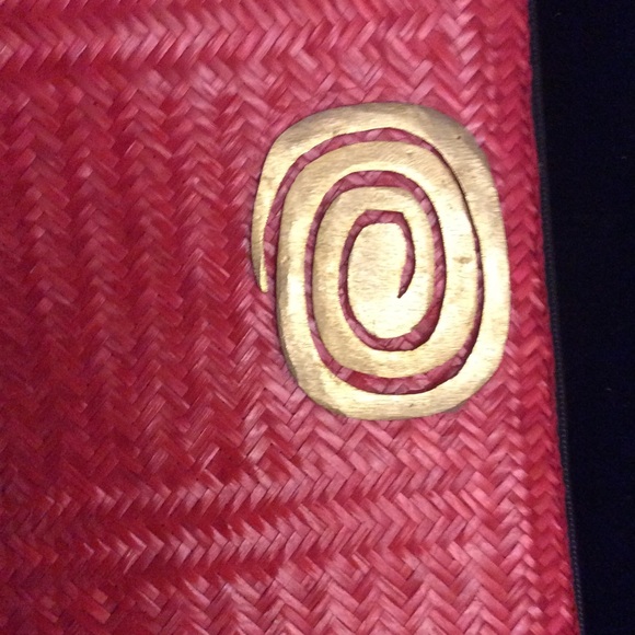 VINTAGE CUSTOM STRAW CLUTCH - Picture 2 of 4