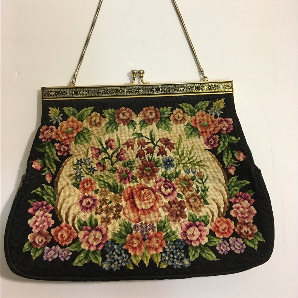 Vintage embroidered handbag