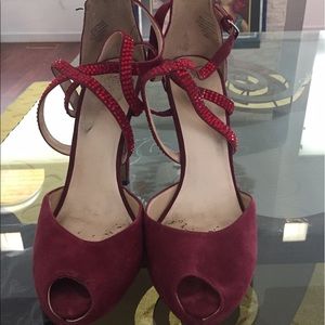 Red heels with jewels