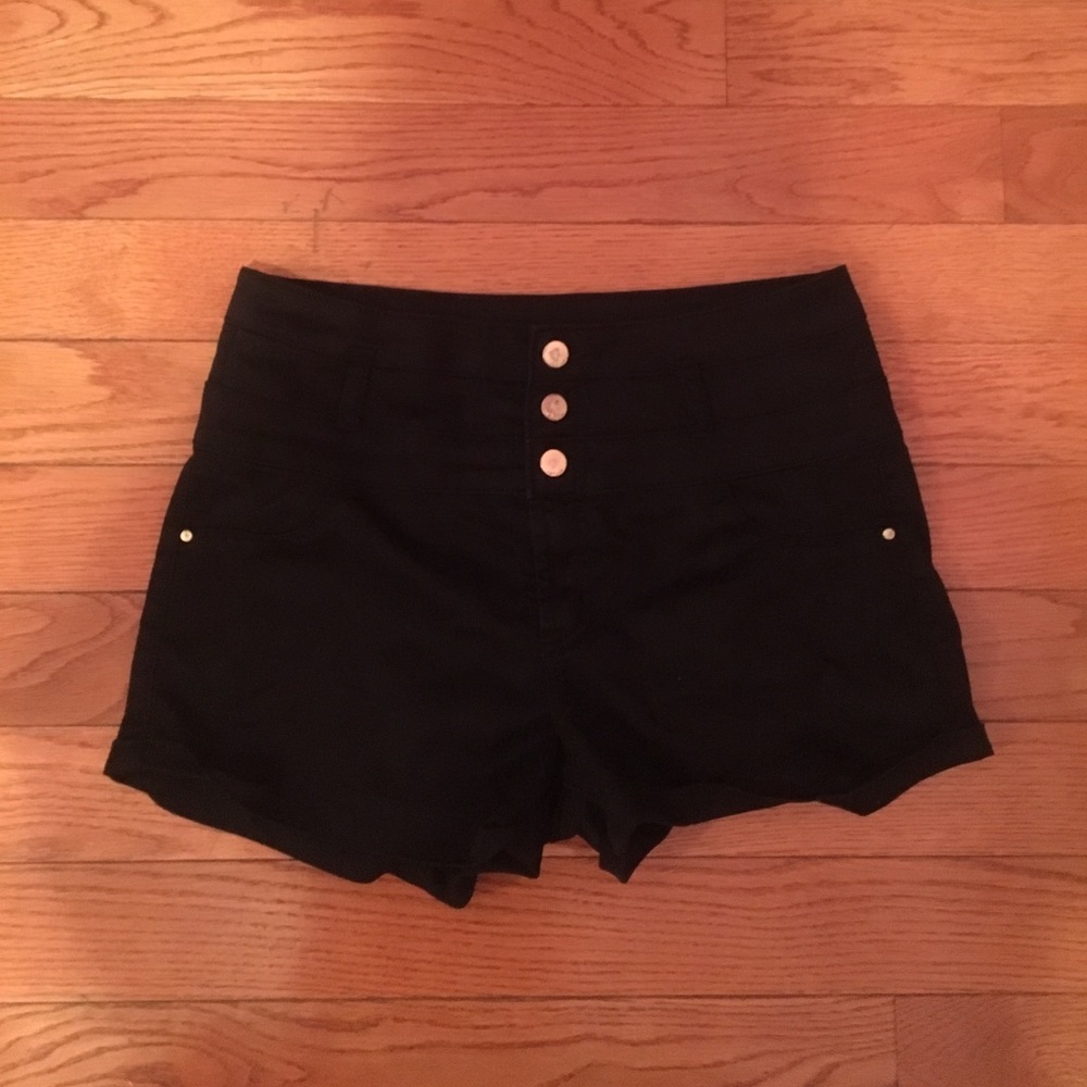 Black High Waisted Shorts