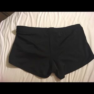 Black swim shorts