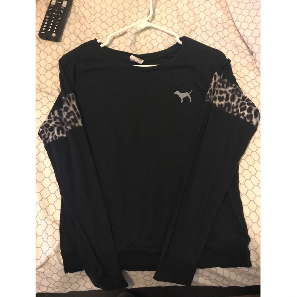 Pink Long Sleeve Black & Cheetah shirt