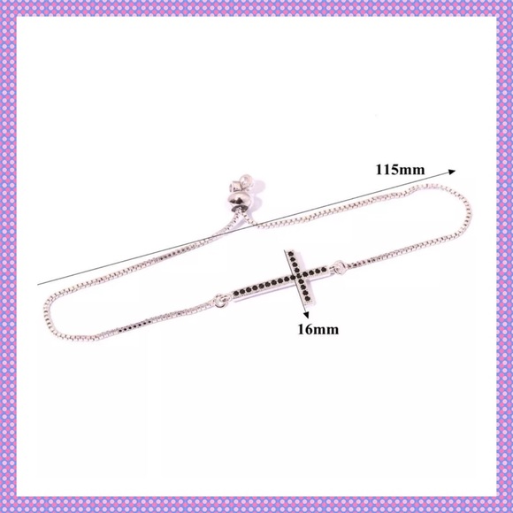 💝Black Onyx Cross Adjustable Bracelet💝 - Picture 4 of 4