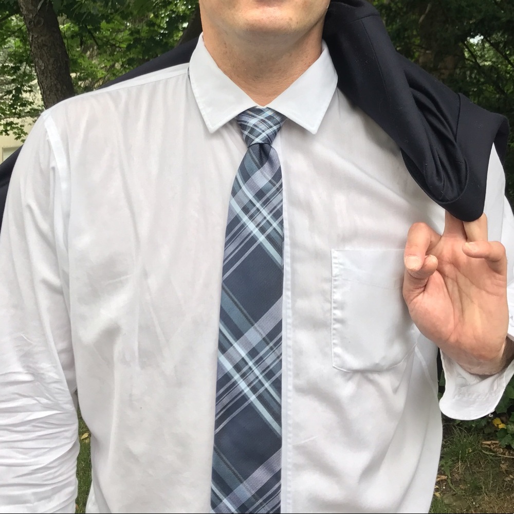 Calvin Klein University Plaid Tie Silk
