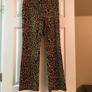 Gold & Black Animal Print Pants - Pair with a tank