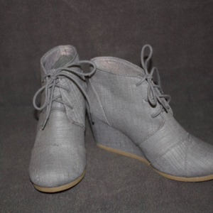 Grey Wedge Booties