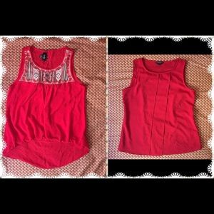 2 Red Blouse