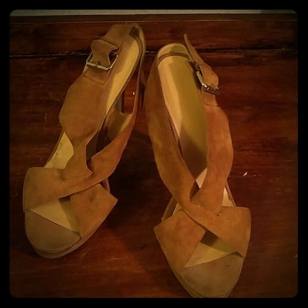 Nine West Suede Strappy Sandal Heels