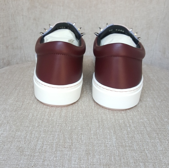 NIB Fendi Brown Light Blue Leather Monster Sneaker - Picture 7 of 8