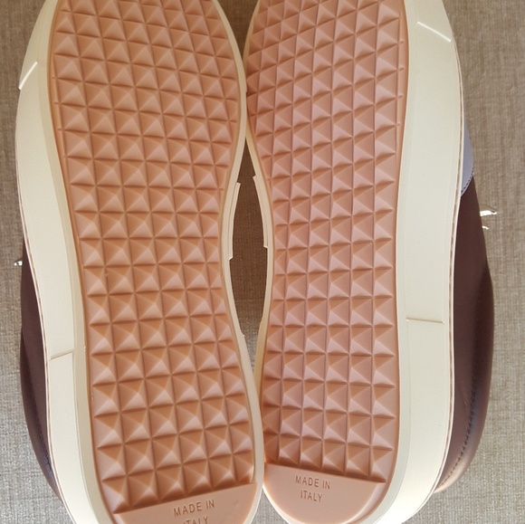 NIB Fendi Brown Light Blue Leather Monster Sneaker - Picture 8 of 8