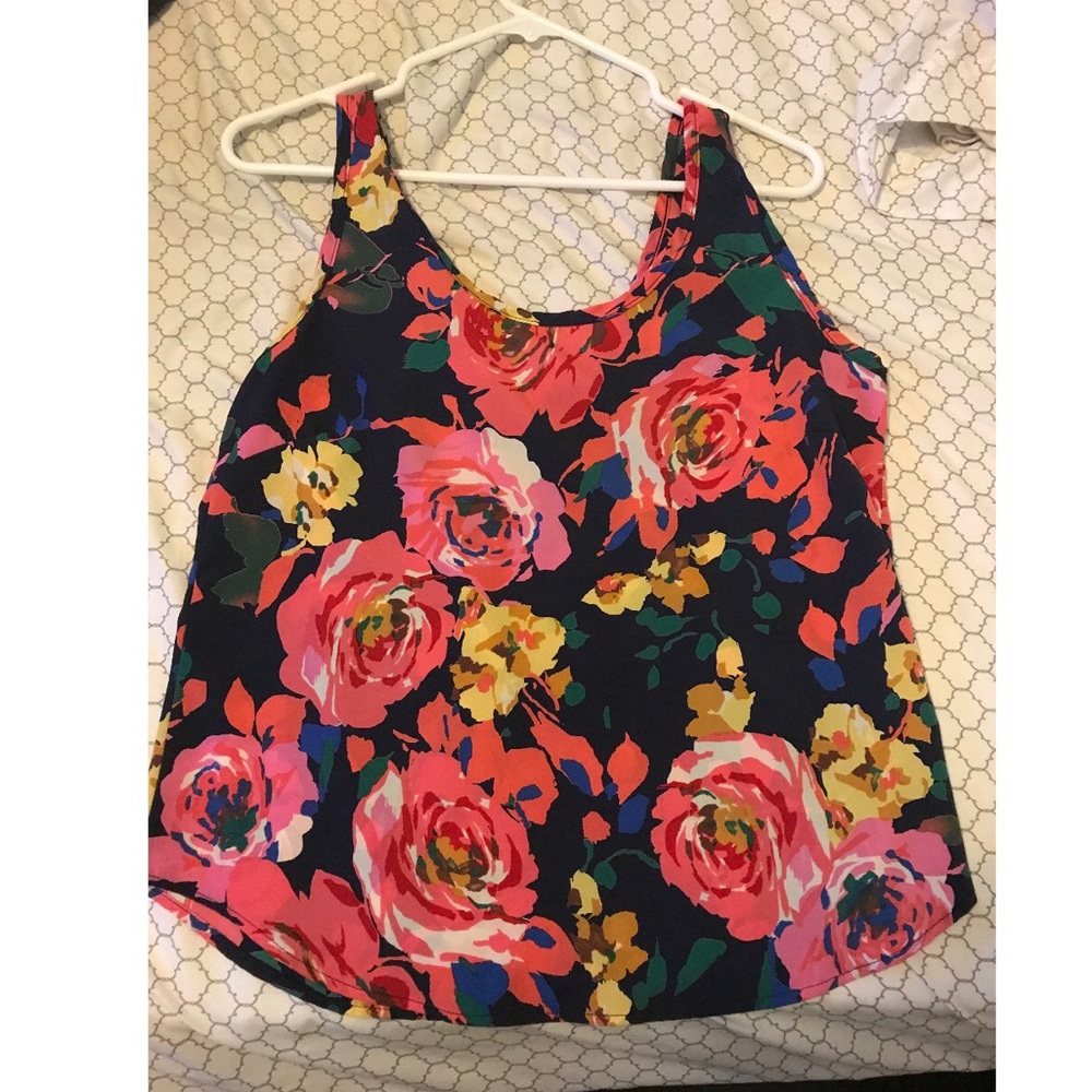 Multicolored, floral tank top