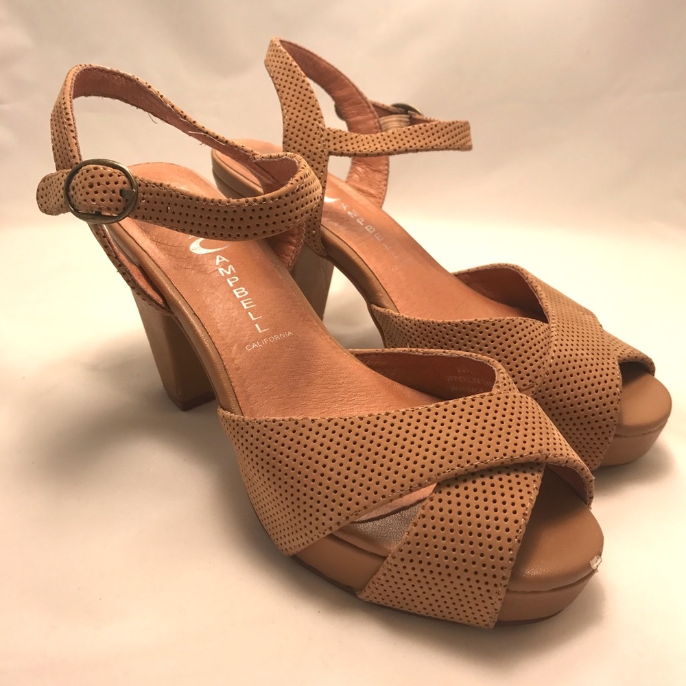 JEFFREY CAMPBELL leather suede platform heels