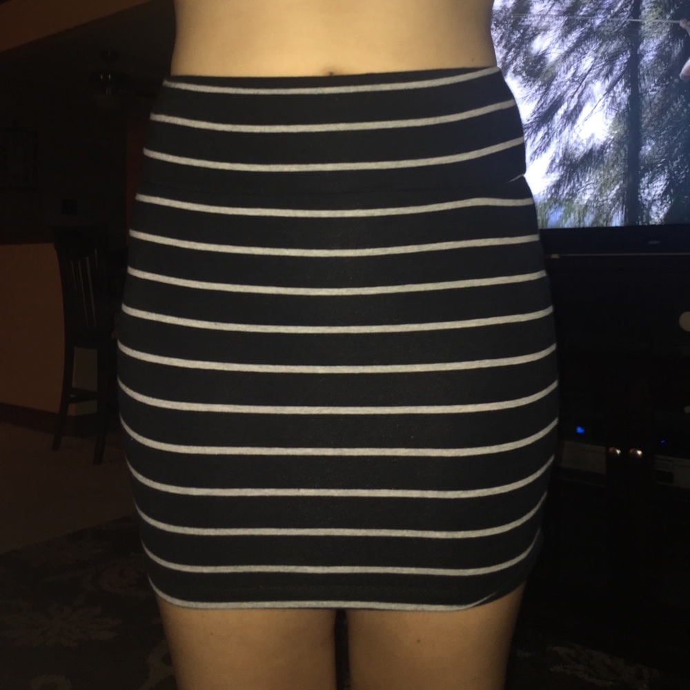 Striped Pencil Skirt