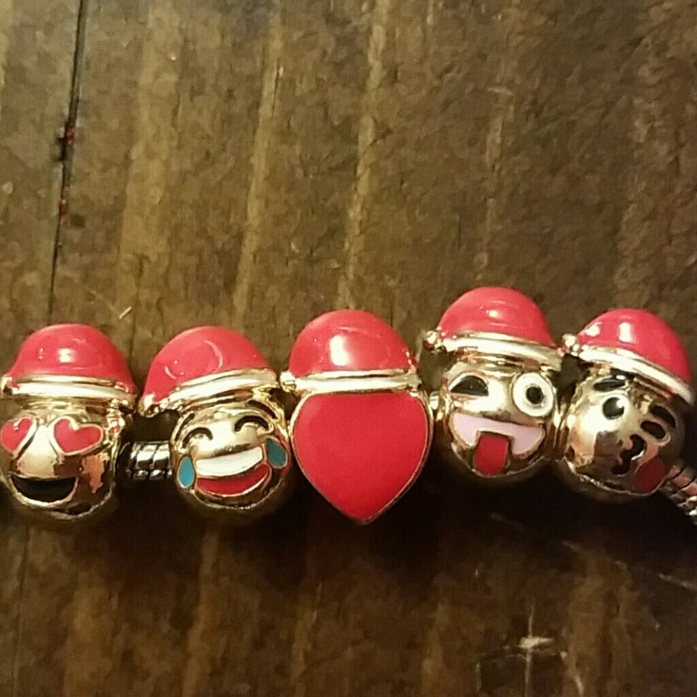 *SOLD*Emoji Christmas Bracelet