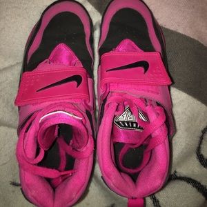 Pink and Black Nike air Diamond turfs