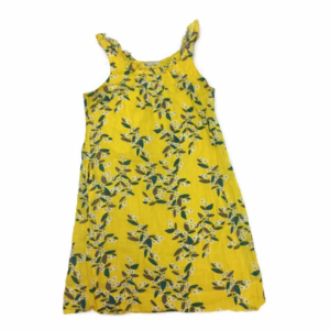 [Old Navy] Yellow Floral Print 100% Cotton Dress M