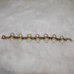 J. Crew Pearl and Gold Bracelet