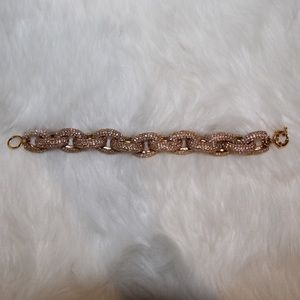 J. Crew good and rhinestone chain link bracelet