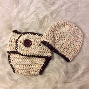 Fall orang and brown diaper cover