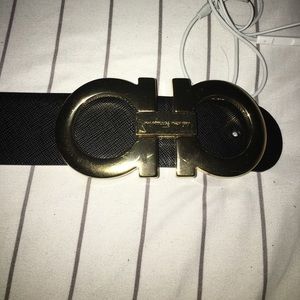 Ferragamo belt (white/black)