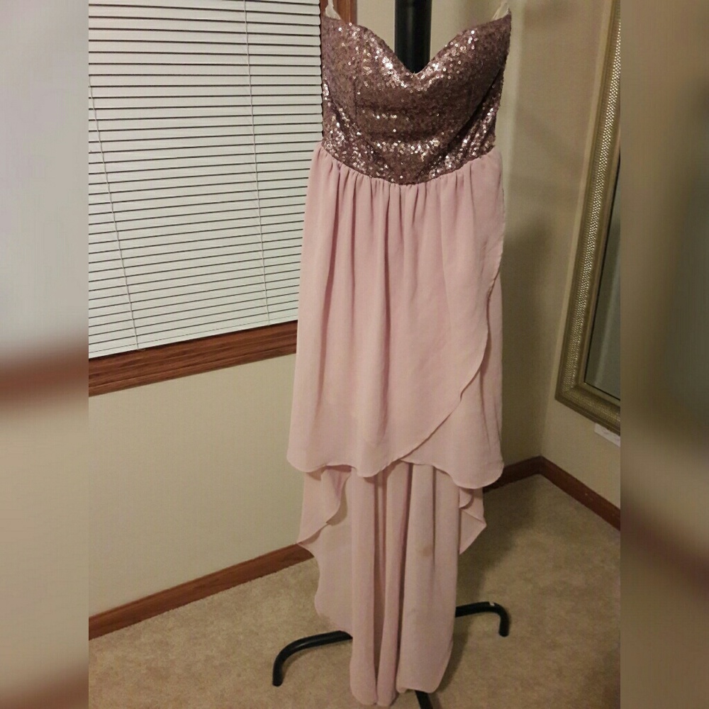Sequin High Low Dress